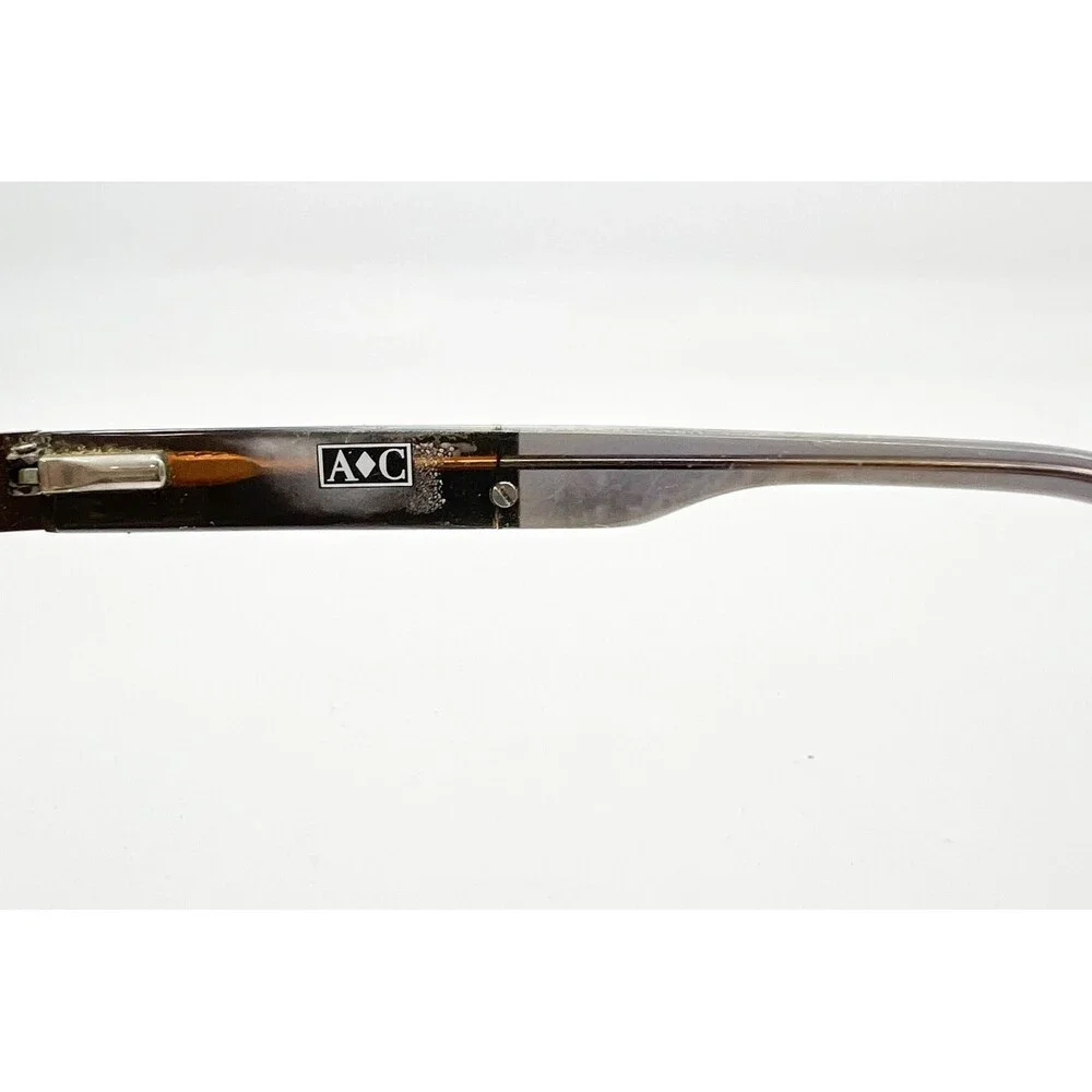 A&C Eyeglasses Frames Mens Brown Rectangular Half Rim 54-17-145